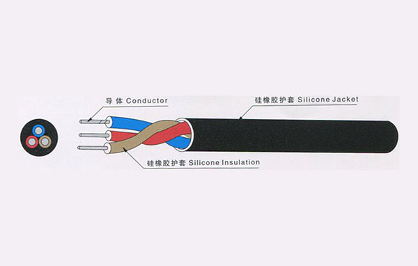 耐热硅橡胶绝缘硅橡胶护套多芯软电缆