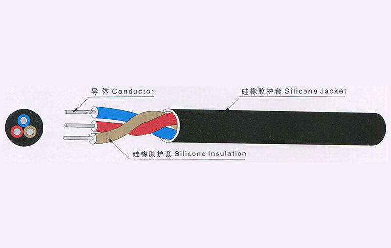 RGG耐热硅橡胶绝缘硅橡胶护套多芯软电缆
